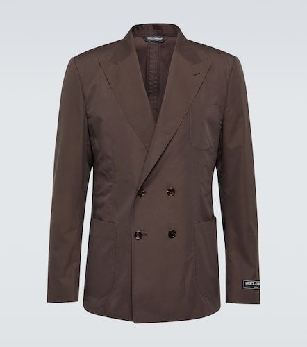 Blazer de popelín en mezcla de algodón y seda - Dolce&Gabbana - Modalova