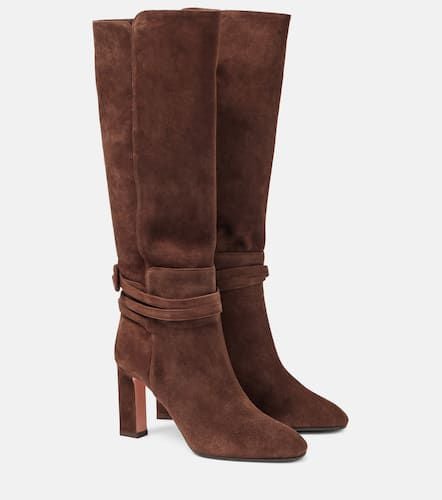 Very Bow Tie 85 suede knee-high boots - Aquazzura - Modalova