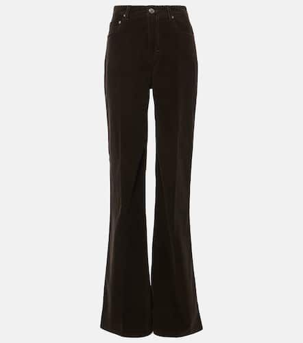 High-rise cotton corduroy flared pants - Ami Paris - Modalova