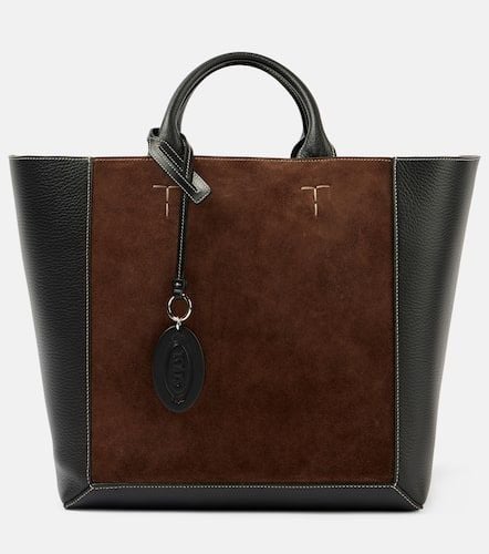 Double Up Medium leather and suede shopper - Tod's - Modalova