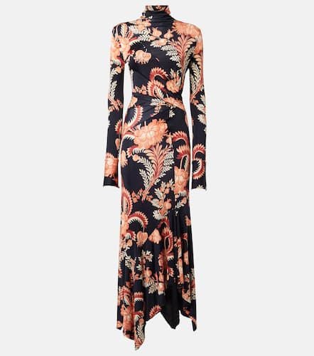 Floral asymmetric jersey midi dress - Etro - Modalova