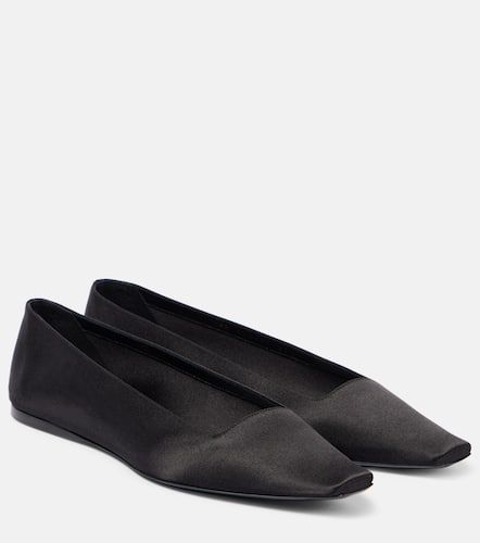 Poppy crÃªpe satin ballet flats - Saint Laurent - Modalova