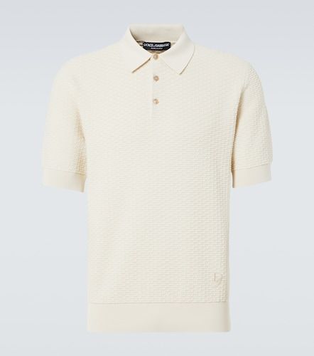 Polo DG de punto de algodón - Dolce&Gabbana - Modalova