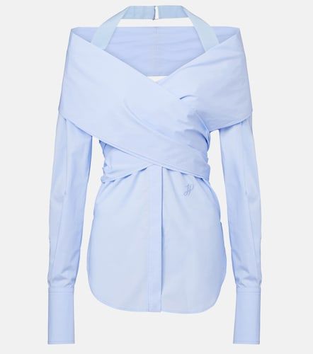 Blusa en popelín de algodón drapeada - Patou - Modalova