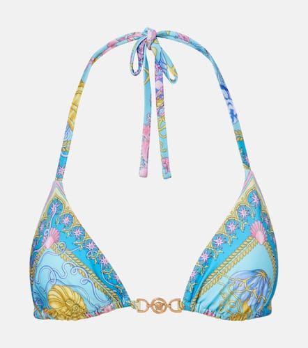 Medusa printed triangle bikini top - Versace - Modalova