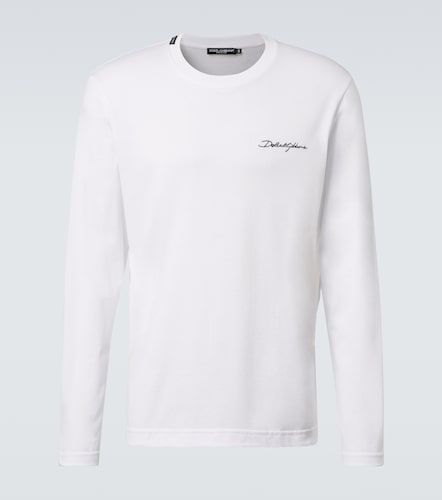 Camiseta de jersey de algodón bordado - Dolce&Gabbana - Modalova