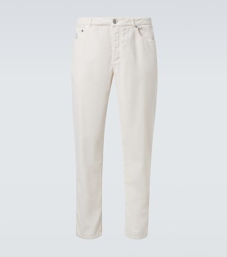 Pantalones rectos de pana de algodón - Brunello Cucinelli - Modalova