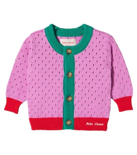 Bebé - cárdigan calado de algodón con colorblock - Bobo Choses - Modalova