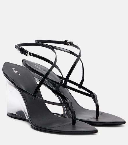 Alaïa Sandalias con cuña de charol - Alaia - Modalova