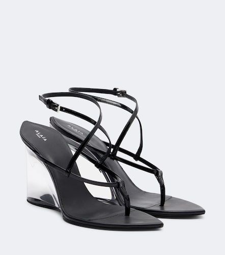 Alaïa Wedge-Sandalen aus Lackleder - Alaia - Modalova
