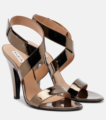 Alaia Cone mirrored leather sandals - Alaia - Modalova