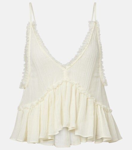 The Attico Top in cotone con volant - The Attico - Modalova