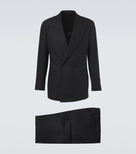 Double-breasted linen suit - Saman Amel - Modalova