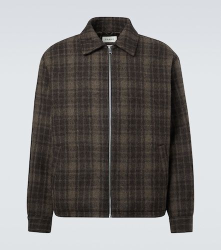 Checked virgin wool blouson jacket - Frame - Modalova