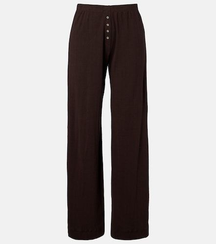 Pantalones anchos de pointelle de algodón - Leset - Modalova