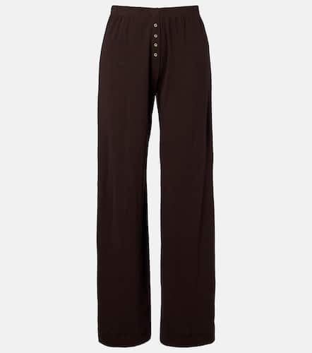 Pointelle cotton wide-leg pants - Leset - Modalova