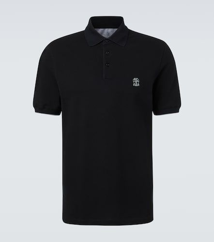 Polo in cotone con logo - Brunello Cucinelli - Modalova
