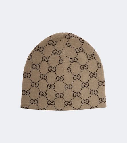 GG jacquard wool-blend lame beanie - Gucci - Modalova