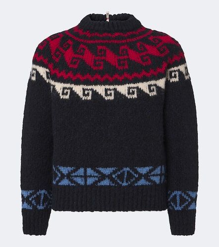 Fair Isle wool and alpaca-blend sweater - Moncler Grenoble - Modalova