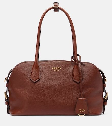 Signet Medium leather bowling bag - Prada - Modalova