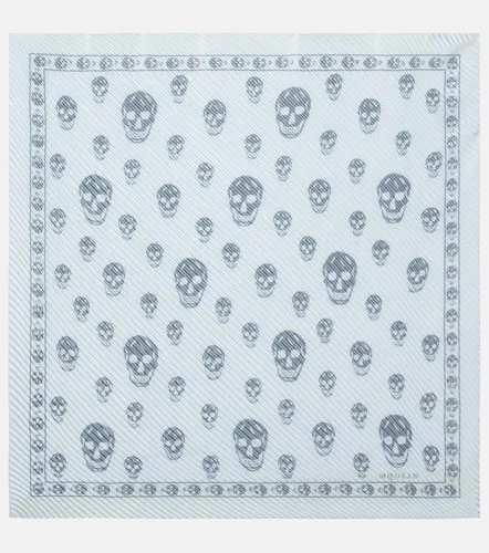 McQueen Skull pleated silk scarf - McQueen - Modalova