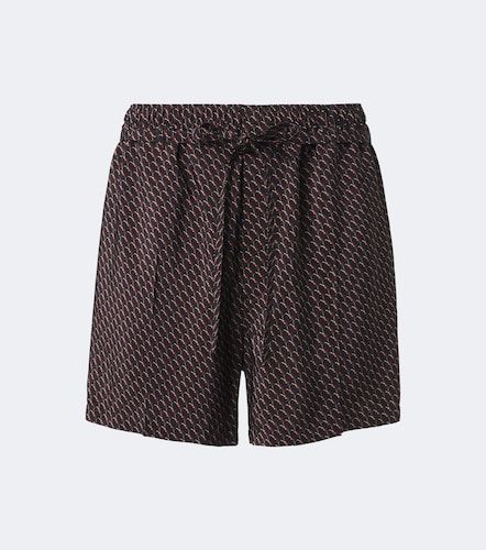 Shorts Cassandre de seda estampados - Saint Laurent - Modalova