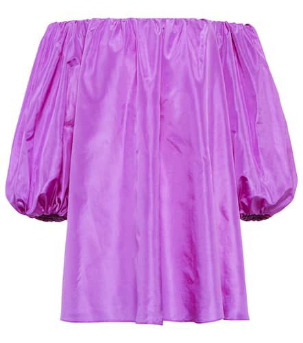 Silk taffeta off-shoulder top - Valentino - Modalova