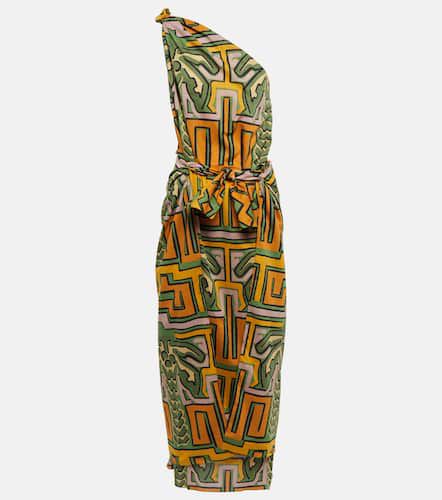 Printed one-shoulder cotton midi dress - Johanna Ortiz - Modalova