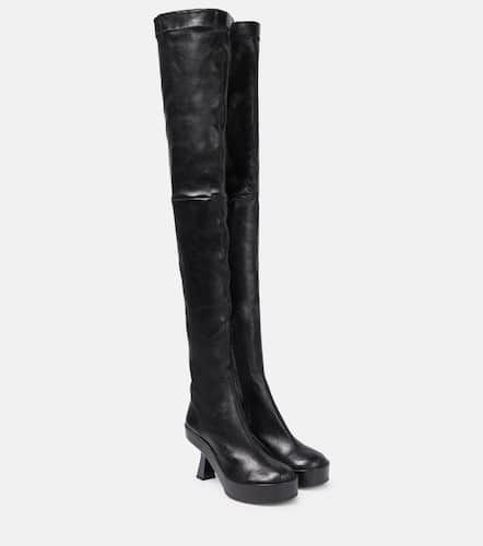 Versace Leather over-the-knee boots - Versace - Modalova