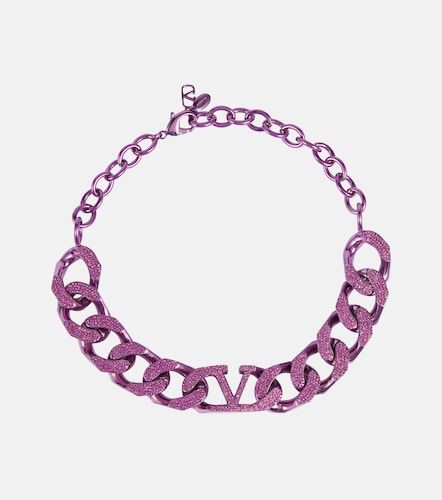 Choker VLogo con cristalli - Valentino Garavani - Modalova