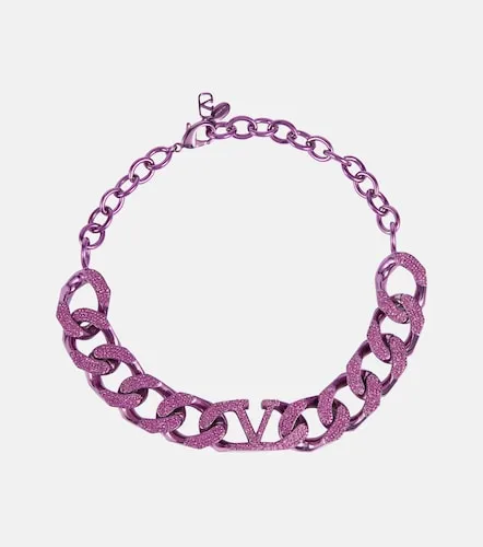 VLogo embellished chainlink choker - Valentino Garavani - Modalova