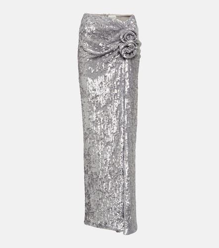 Floral-appliquÃ© sequined maxi skirt - Magda Butrym - Modalova