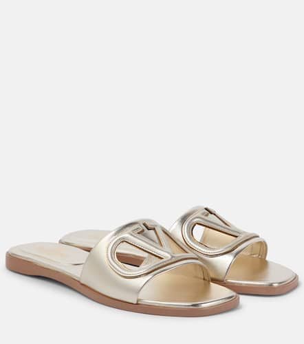 VLogo metallic leather mules - Valentino Garavani - Modalova