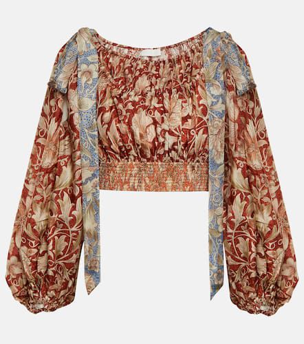 Chintz floral silk crop top - Zimmermann - Modalova