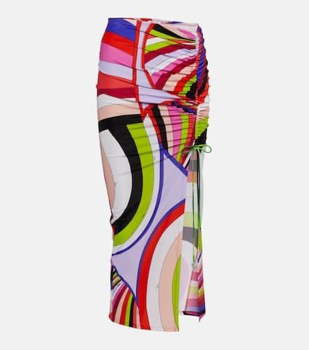 Iride gathered jersey midi skirt - Pucci - Modalova