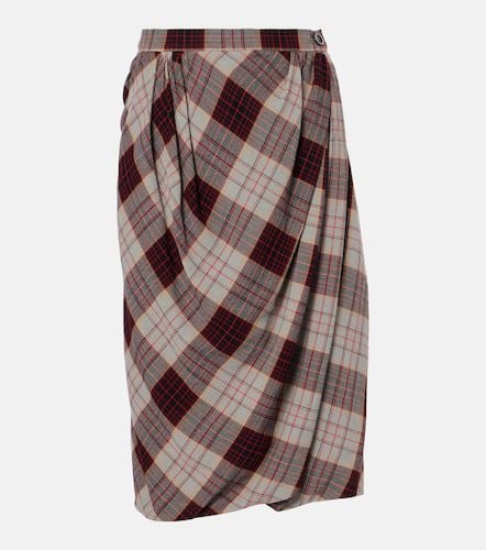 Drunken Drape checked midi skirt - Vivienne Westwood - Modalova