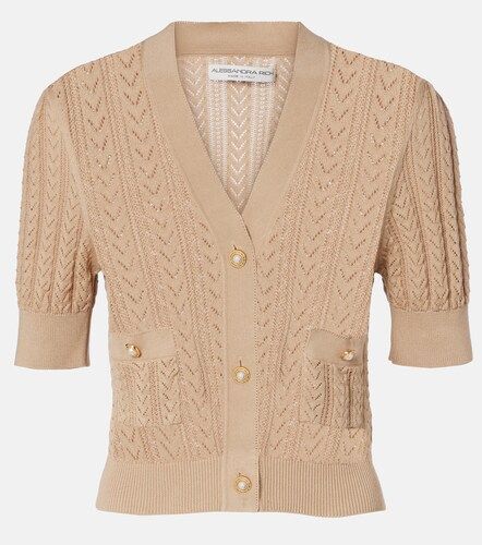 Cárdigan de pointelle de algodón y cachemir - Alessandra Rich - Modalova