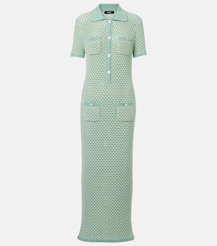 Abito lungo in crochet di misto cotone - Versace - Modalova