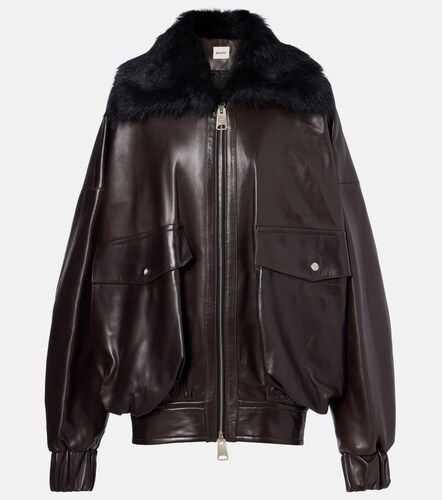 Chaqueta oversized Daemon de piel - Khaite - Modalova