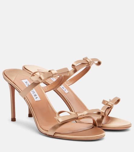 Soave 85 bow-detail satin sandals - Aquazzura - Modalova