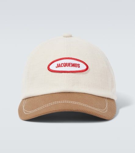 Logo corduroy-trimmed canvas baseball cap - Jacquemus - Modalova