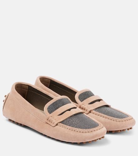 Monili suede driving shoes - Brunello Cucinelli - Modalova