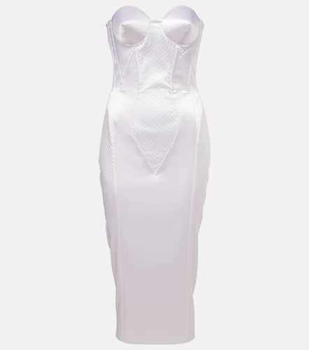 Strapless satin corset dress - Dolce&Gabbana - Modalova