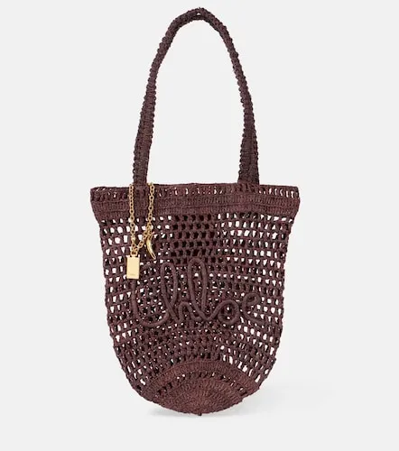 Summer Banana Small raffia tote bag - Chloe - Modalova