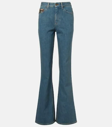 Check flared jeans - Burberry - Modalova