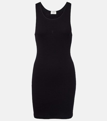 Abito corto Cassandre in jersey di cotone - Saint Laurent - Modalova