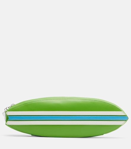 Surfboard striped leather clutch - Staud - Modalova