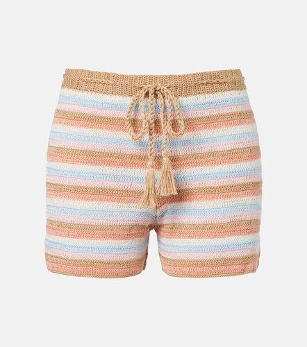 Shorts de croché de algodón a rayas - Anna Kosturova - Modalova