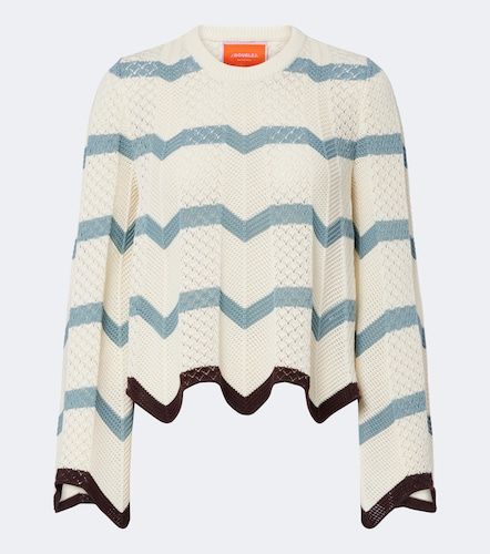 Pullover cropped in crochet di cotone - La DoubleJ - Modalova