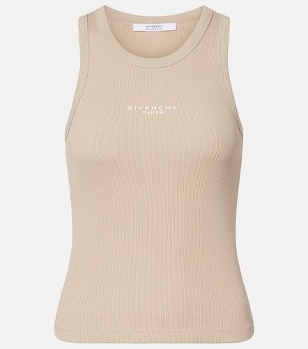 Top in jersey di cotone a coste con logo - Givenchy - Modalova